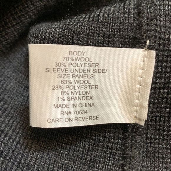 50% off! ORVIS full zip mock neck wool blend sweater cardigan zippered pockets M - Picture 6 of 13